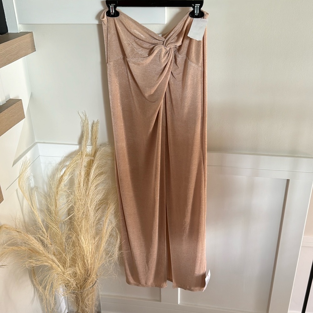 Topshop maxi skirt beige size 12